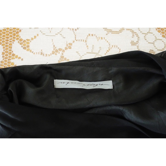 Raquel Allegra Black Silk Dress sz 3 L 6 8 - NWOT - Picture 3 of 6